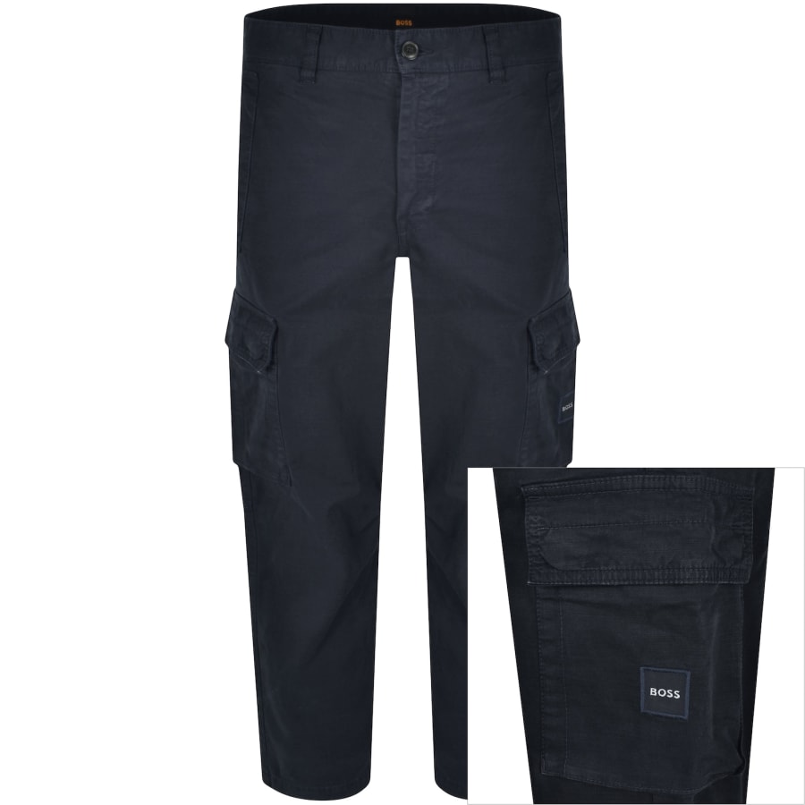 BOSS Sisla 8 Cargo Trousers Navy | Mainline Menswear United
